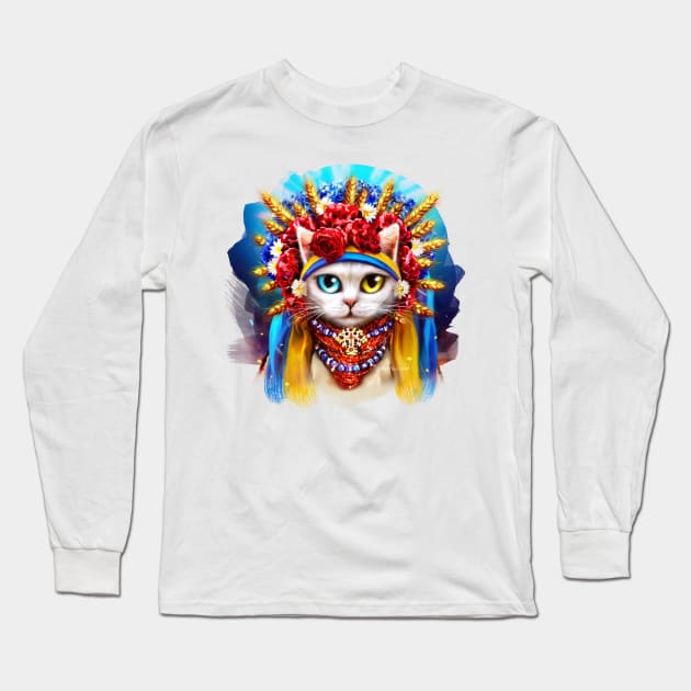 ukraine cat Long Sleeve T-Shirt by Marysha_art